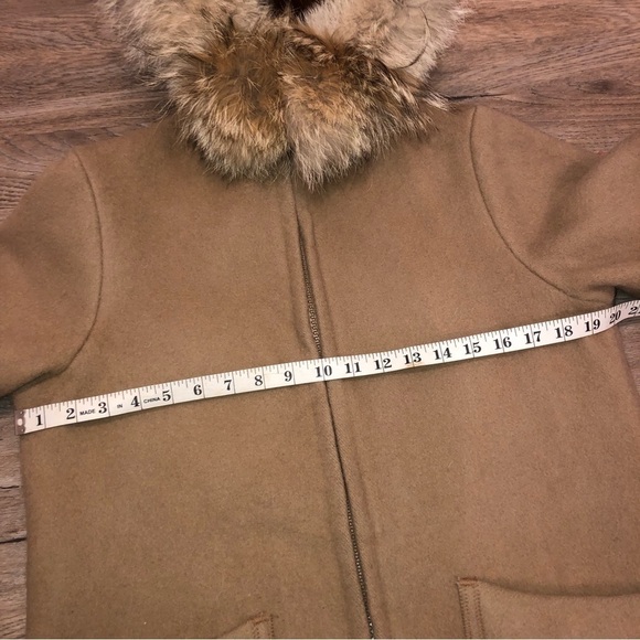 𝅺Vtg Inuvik Virgin Wool & Fur Trim Beige Full Length Parka Sz 12 / M - Picture 4 of 15